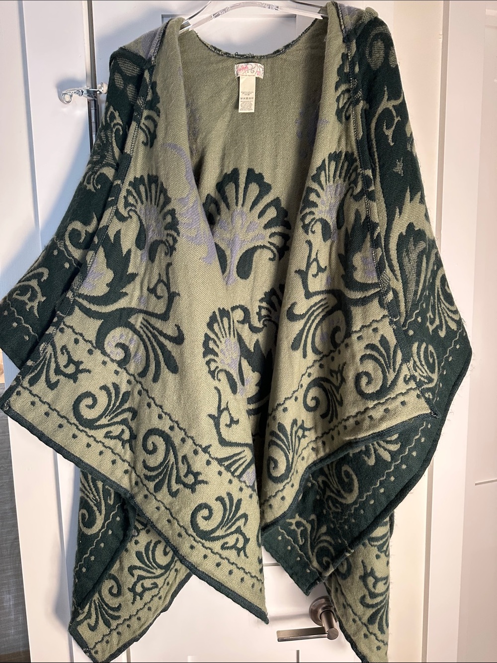 FREE PEOPLE Hudson Valley Kimono Jacket Green OSFM NEW WITHOUT TAGS